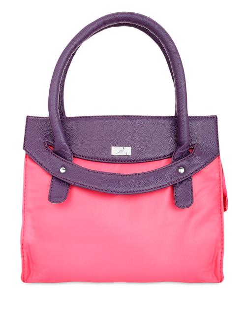 Pink leatherette hand-held bag - 1324753 - Very Small Image - 1
