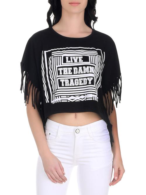 black printed cotton top - 13247719 - Very Small Image - 1