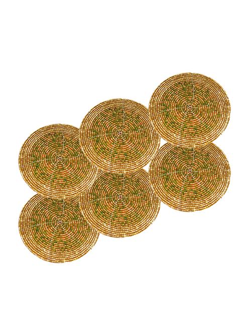 handmade multicolored beaded glass coasters - 13247936 - Very Small Image - 1