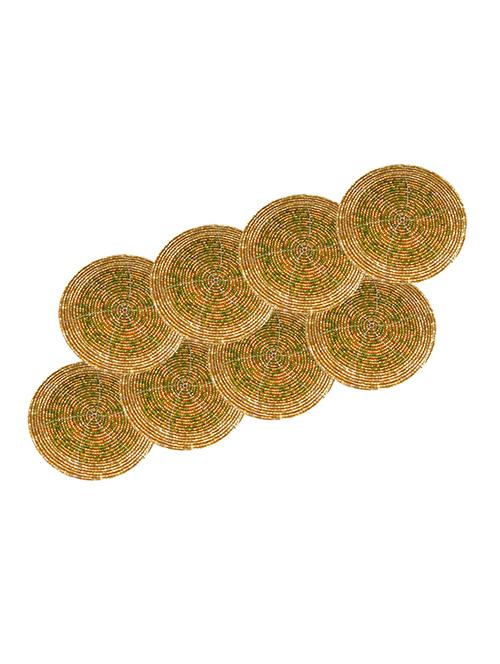 handmade multicolored beaded glass coasters - 13247937 - Very Small Image - 1