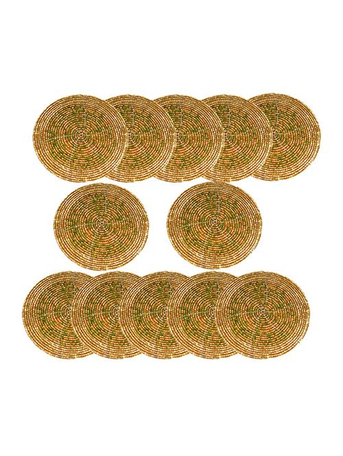 handmade multicolored beaded glass coasters - 13247939 - Very Small Image - 1