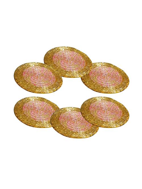 handmade multicolored beaded tea coasters - 13247961 - Very Small Image - 1