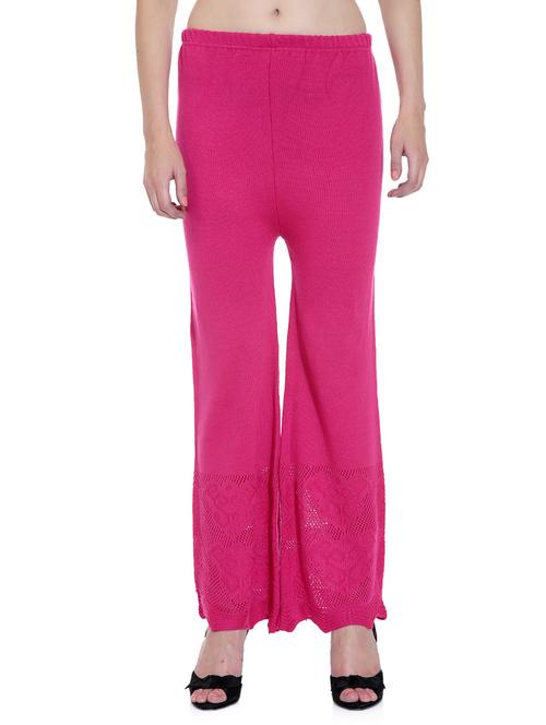 hot pink acro wool palazzo pants - 1324962 - Very Small Image - 1