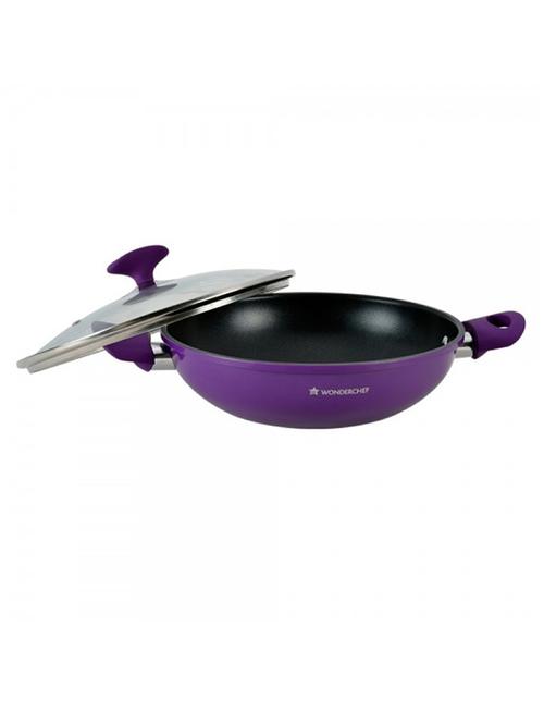 wonderchef elite wok with lid 24cm(induction base) - 13253626 - Very Small Image - 1