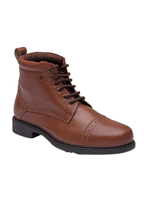 tan Leather high ankle boot - 13256138 - Very Small Image - 1