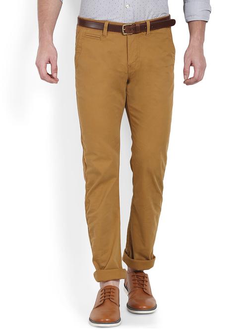 Brown Cotton Chinos Casual Trouser - 13258925 - Very Small Image - 1