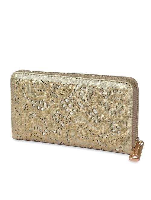 beige cutwork leatherette wallet - 1326196 - Very Small Image - 1