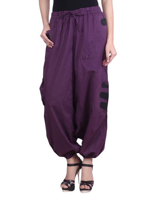 purple cotton harem salwar - 13263490 - Very Small Image - 1