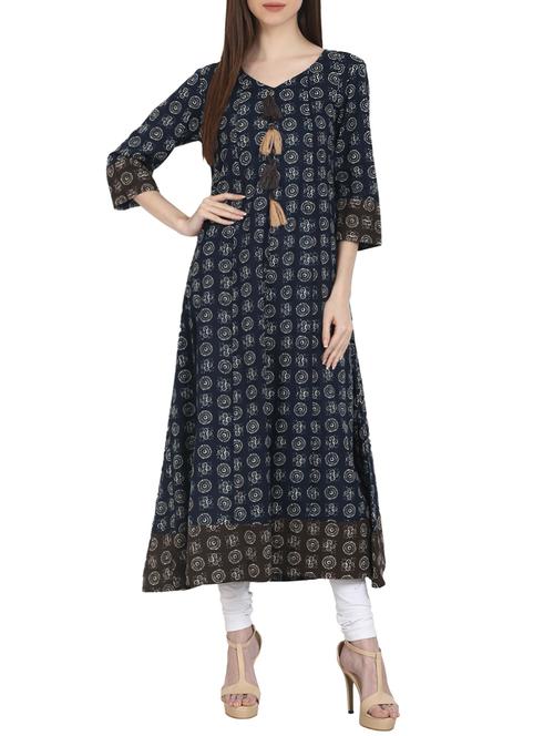 anarkali tassels kurta - 13263905 - Very Small Image - 1