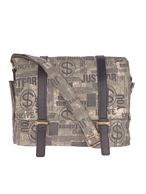 grey canvas  messengerbag - 13263986 - Very Small Image - 1