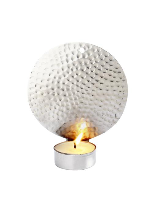 anasa hammered tealight candle holder wall sconces silver 5 inch - 13265079 - Very Small Image - 1