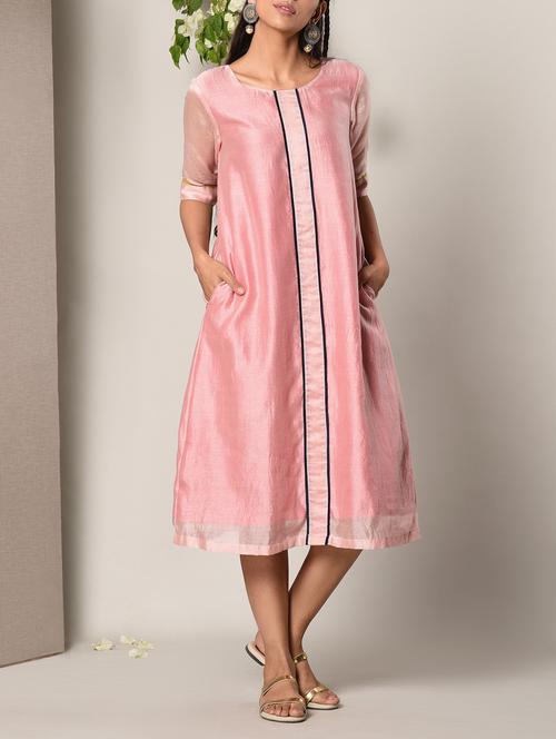 pink cotton blend dress - 13266790 - Very Small Image - 1