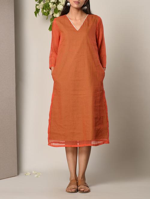 orange cotton dress - 13266793 - Very Small Image - 1