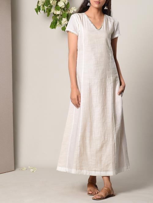 white cotton maxi dress - 13266814 - Very Small Image - 1