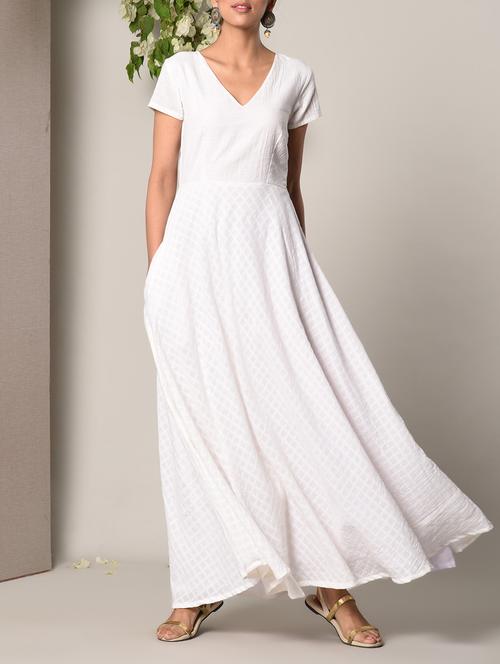 white cotton maxi dress - 13266840 - Very Small Image - 1