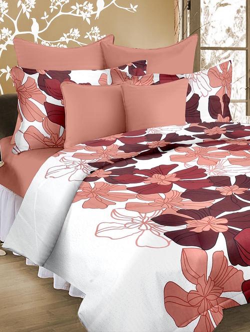 welhouse 100 % cotton double bed sheet with 2 pillow cover - tc-140 - 13267956 - Very Small Image - 1