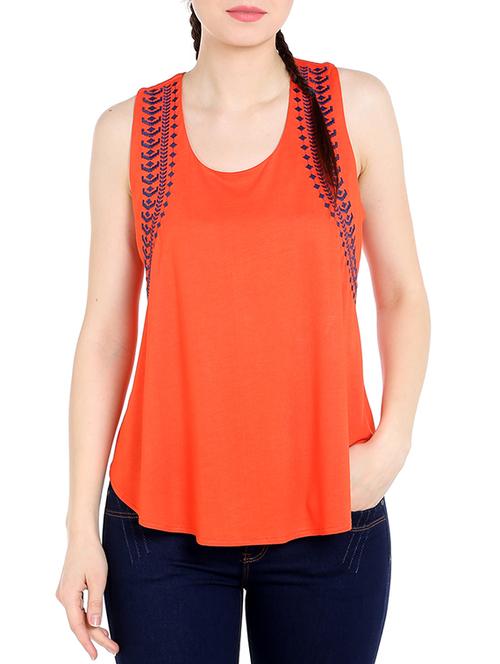 orange viscose top - 13269712 - Very Small Image - 1