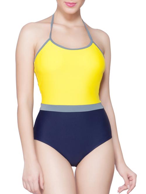 yellow silk blend monokini - 13270682 - Very Small Image - 1
