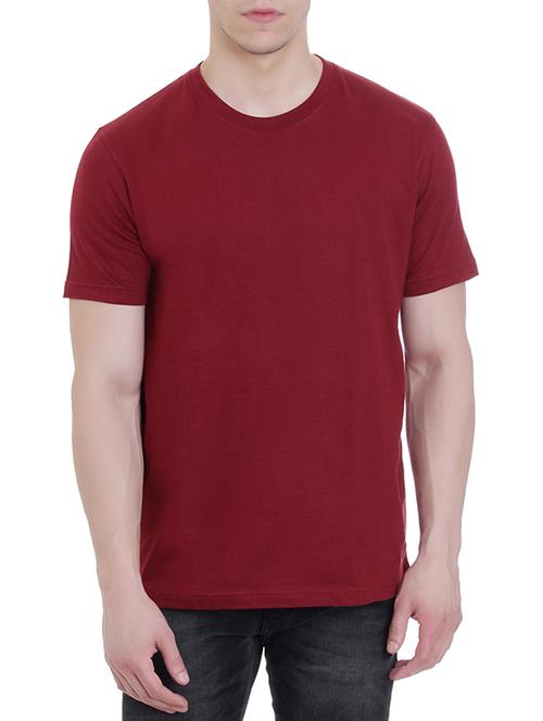maroon cotton tshirt - 13271202 - Very Small Image - 1