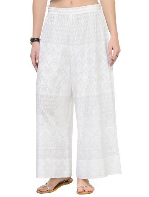 white cotton palazzos - 13275141 - Very Small Image - 1