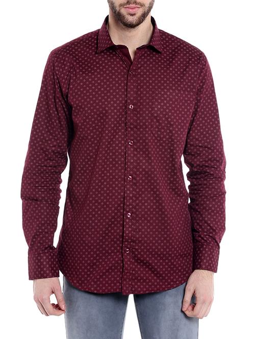 red cotton casual shirt - 13275311 - Very Small Image - 1