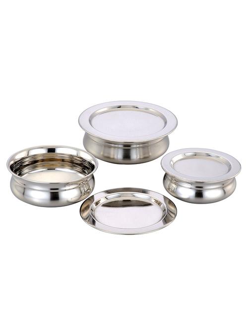 3pcs silver touch dish with glass lid - 13275591 - Very Small Image - 1