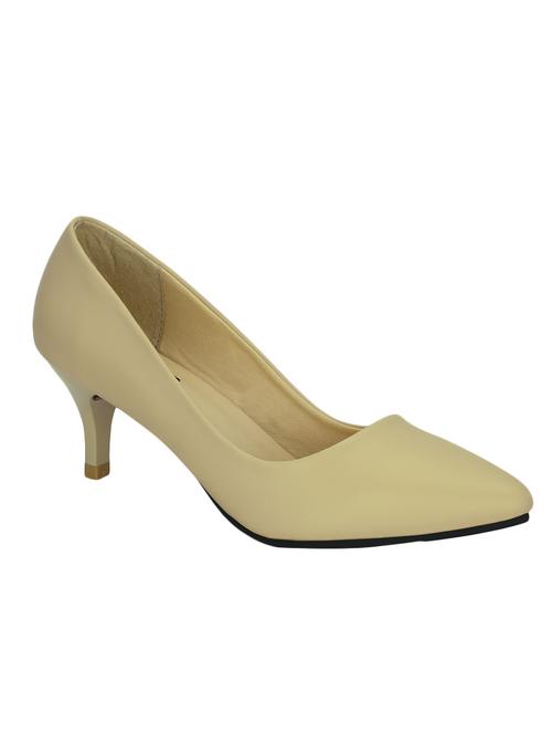 beige leatherette slip on pumps - 13277205 - Very Small Image - 1