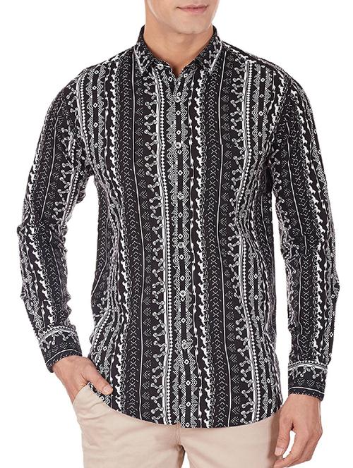 black cotton casual shirt - 13279000 - Very Small Image - 1