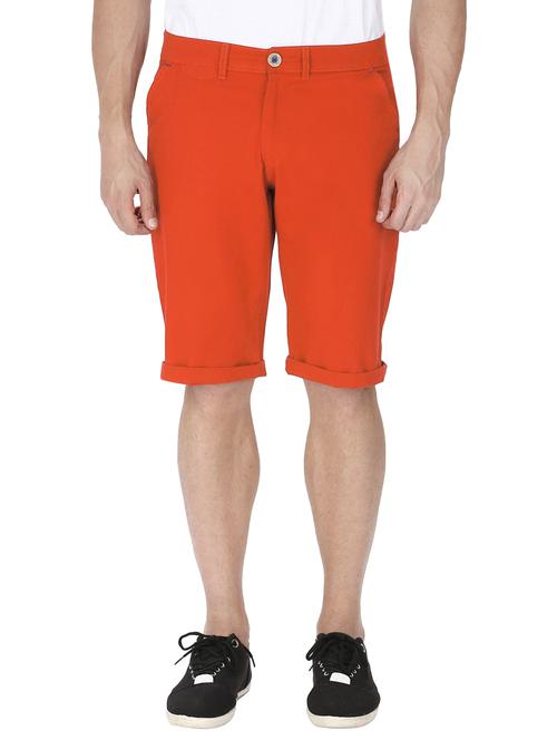 orange cotton blend shorts - 13279740 - Very Small Image - 1