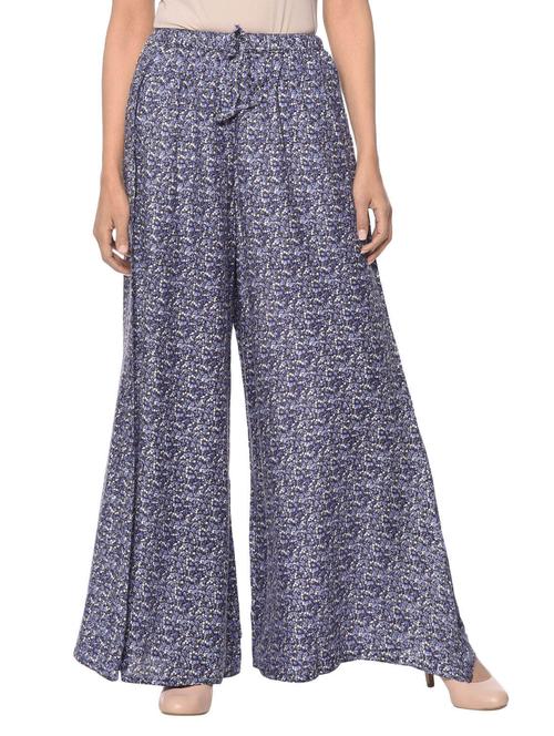 multicolored printed rayon palazzo - 13283806 - Very Small Image - 1