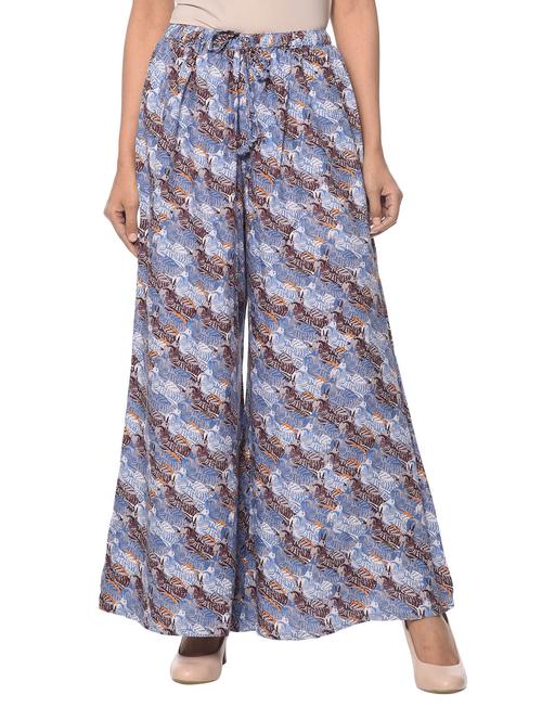 multicolored printed rayon palazzo - 13283807 - Very Small Image - 1