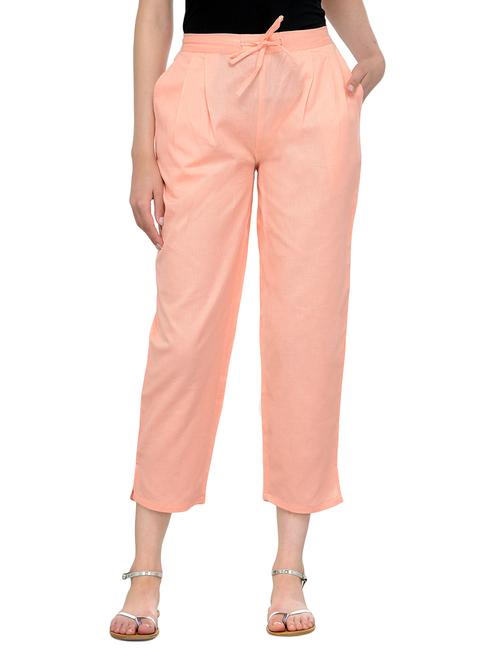 pink cotton cigarette pants - 13287275 - Very Small Image - 1