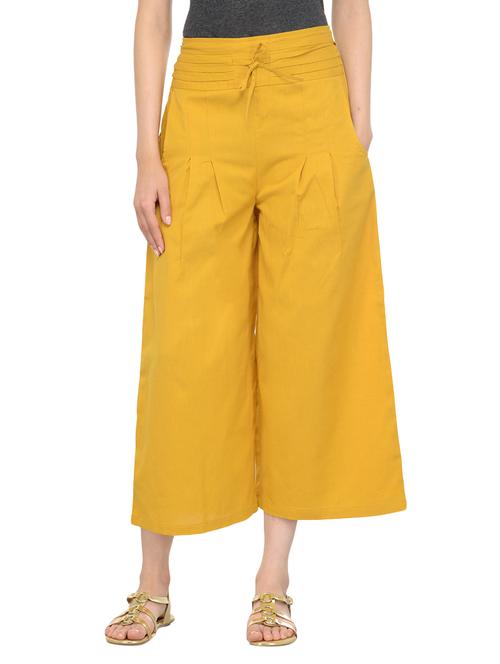 yellow cotton palazzo - 13287285 - Very Small Image - 1