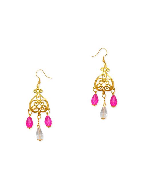 white brass drop earring - 13288244 - Very Small Image - 1