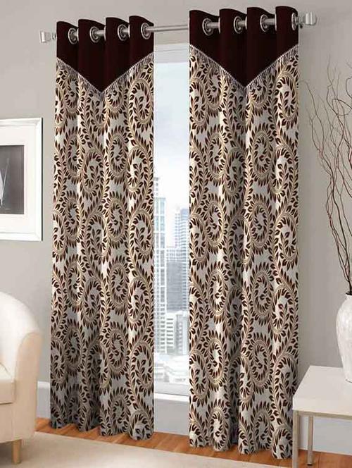 home fantasy polyester door curtain-2 pcs - 13289239 - Very Small Image - 1