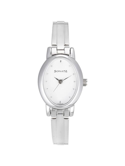 sonata  analog white dial women's watch -  8100sm01 - 13291917 - Very Small Image - 1