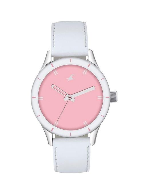 fastrack monochrome analog pink dial women's watch - 6078sl07 - 13292166 - Very Small Image - 1