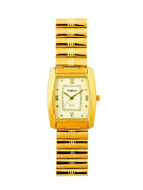 timex classics analog gold dial men's watch - c804 - 13292345 - Very Small Image - 1