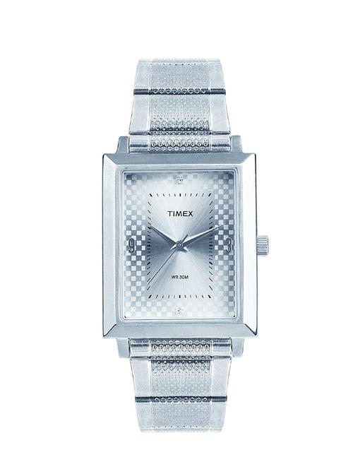 timex classics analog silver dial men's watch - ti000q40200 - 13292401 - Very Small Image - 1