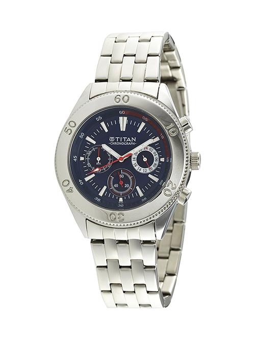 titan octane chronograph blue dial men's watch - nd9324sm04j - 13292435 - Very Small Image - 1