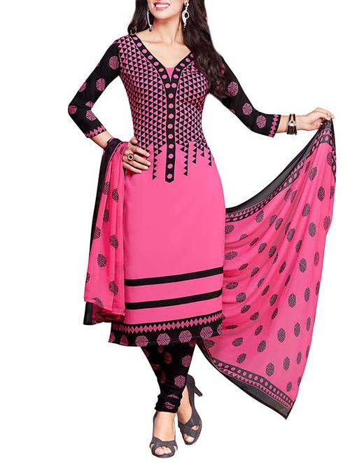 printed unstitched churidaar suit - 13293592 - Very Small Image - 1