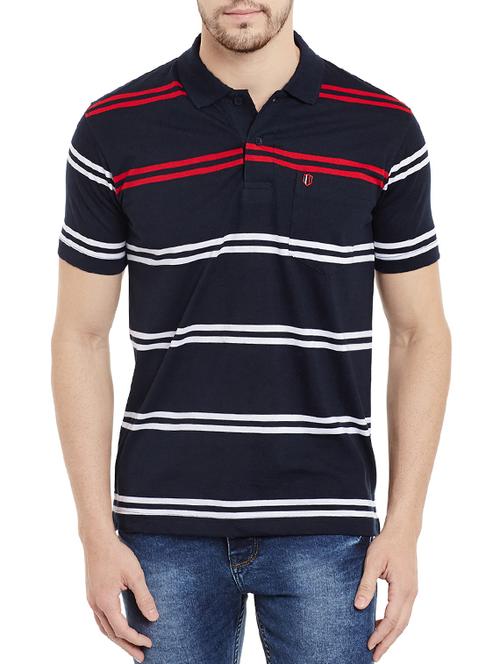 navy blue cotton tshirt - 13296823 - Very Small Image - 1