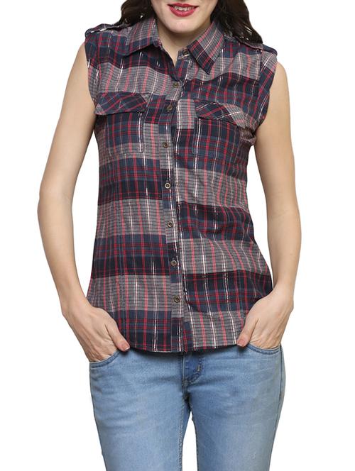 grey cotton regular shirt - 13297291 - Very Small Image - 1