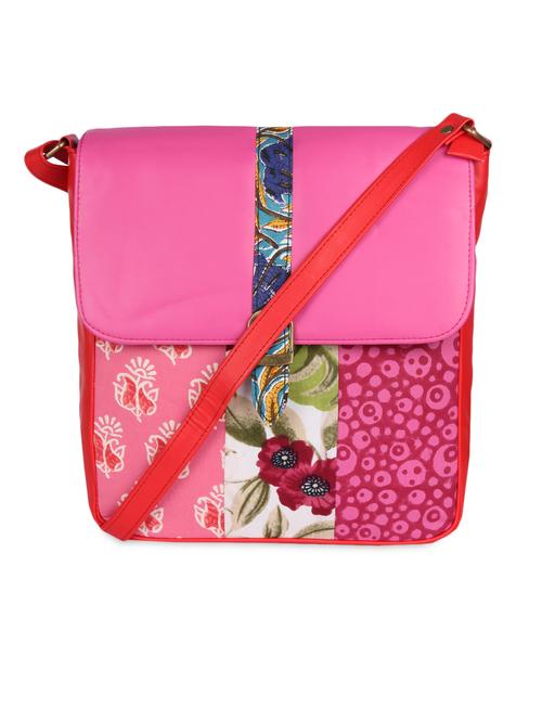 multicolored  cotton patchworked messenger bag - 1329999 - Very Small Image - 1