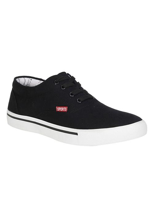 black canvas lace up sneakers - 13302012 - Very Small Image - 1