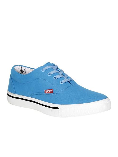 blue canvas lace up sneakers - 13302013 - Very Small Image - 1