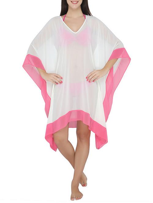 white georgette coverup - 13302126 - Very Small Image - 1