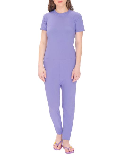 purple nylon functional swimsuit - 13304623 - Very Small Image - 1