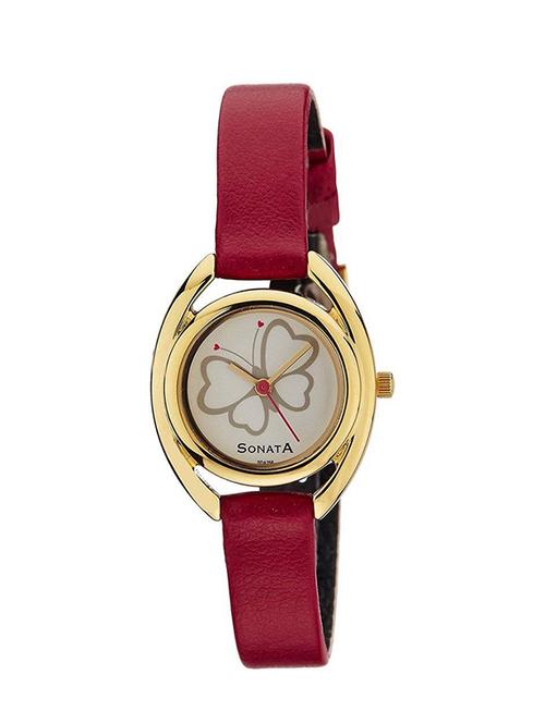 sonata analogue white dial women watch - (nc8960yl02) - 13307811 - Very Small Image - 1
