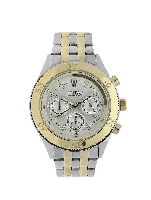 titan octane chronograph silver dial men's watch-9324bm01 - 13308542 - Very Small Image - 1
